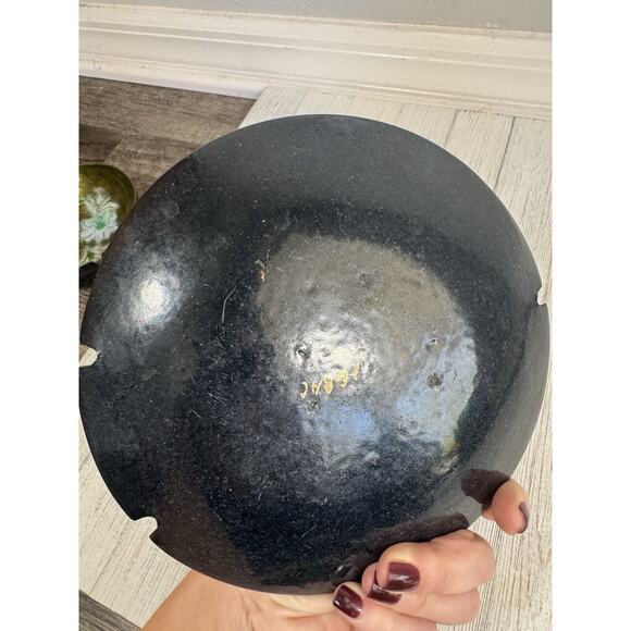 Vintage Sascha Brastoff MCM Enamel Copper Green Floral Plate Ashtray LOT 3 - Picture 10 of 16